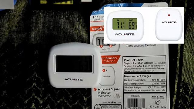 AcuRite Wireless Indoor/Outdoor Thermometer смотреть онлайн