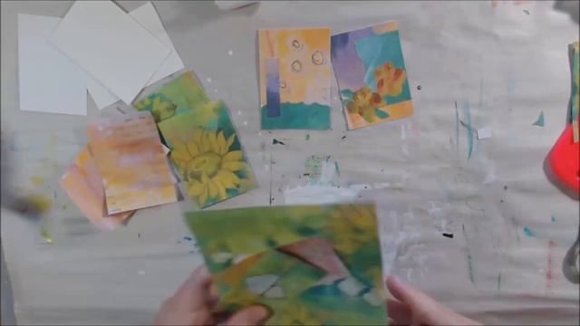 Summer Digital Background Artist Collaboration - 5 Artist Trading Cards смотреть онлайн