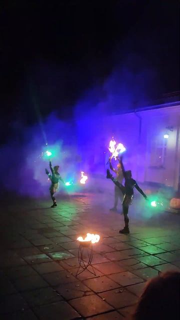 Огненное выступление. Klaipėda. Литва праздник в нашем районе. смотреть онлайн