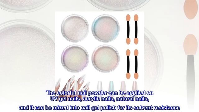 Allstarry Chrome Nail Powder 4 Colors Iridescent Aurora Powder Metallic Mirror Effect Pigment смотреть онлайн