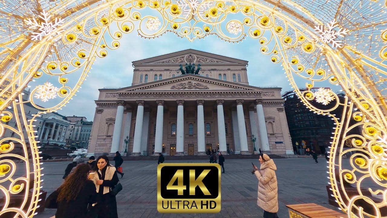 Walking Tour 4K | Bolshoi Theatre, Kuznetsky Most, Moscow, Russia