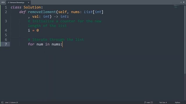 Leetcode 27. Remove Element in Python | Python Leetcode | Python Coding Tutorial | Python Code ASMR