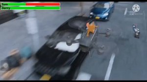 Tom & Jerry (2021) Skateboard Scene with healthbars