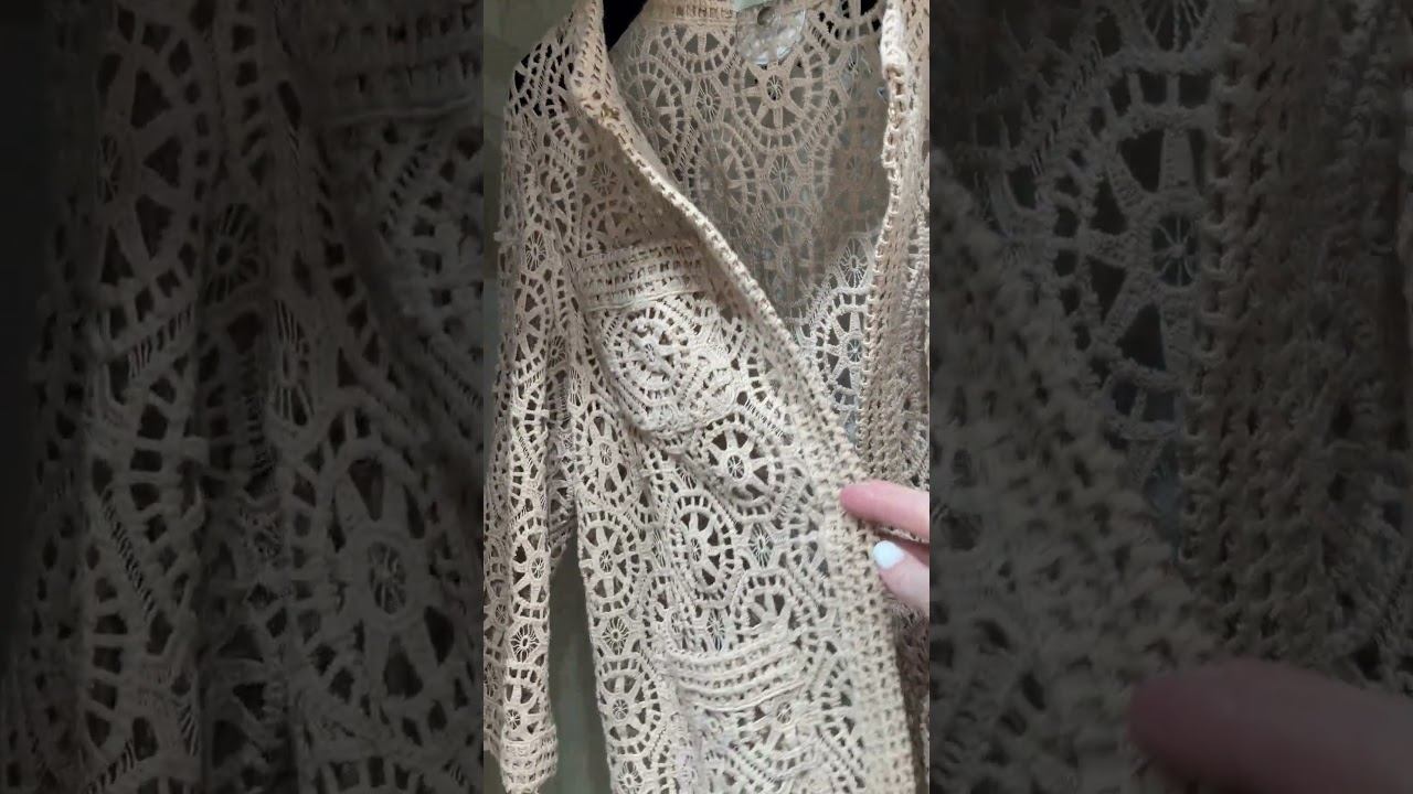 Ажурный костюм крючком Elie Saab #knitting #вязание