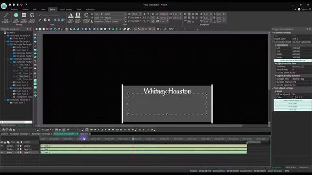[VSDC] Pro/Free Tutorial, Lower Thirds, Whitney Houston, I Have Nothing, ,KPOP, SOHYANG, 소향