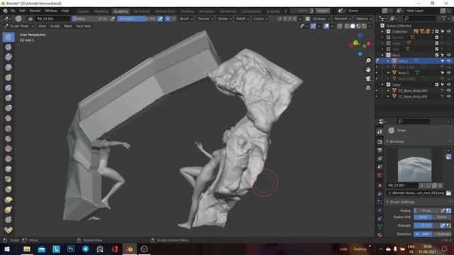 Road to noble city Timelapse - Concept art in blender #3d #3dart