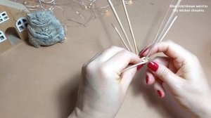 Как сплести гриб мухомор из бумажной лозы. Плетёный декор своими руками. Вариант 2.