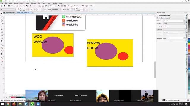 Kartu Nama Bisnis (sesi 2) - Desain Grafis - Kuliah Online Zoom