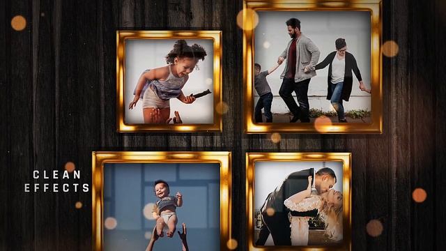 Golden Frames Slideshow ★ DaVinci Resolve Templates ★ смотреть онлайн