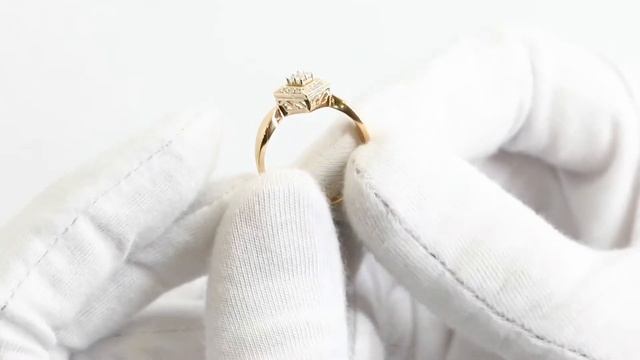 Золотое кольцо с цирконием арт. 091221.10.20-AO12K смотреть онлайн