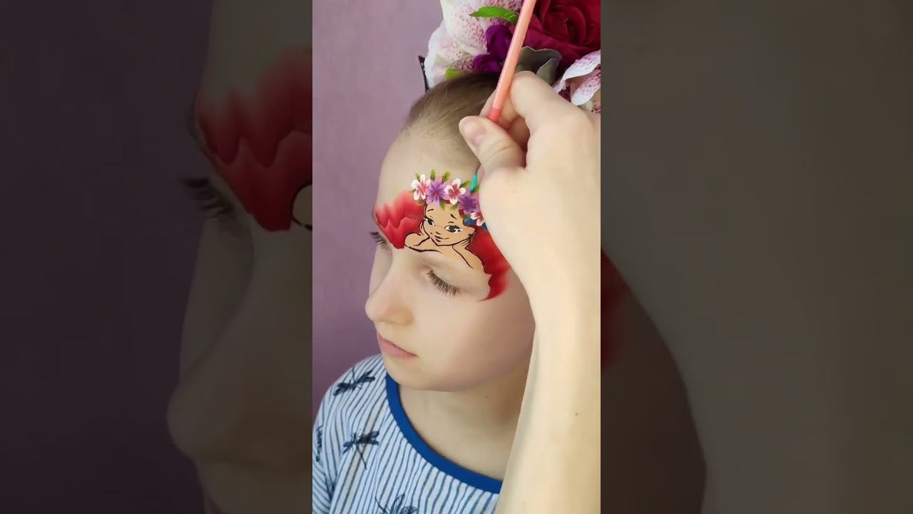 Аквагрим для девочек «цветы» от Елены Рукавишниковой  #facepainting #faceart #аквагрим #beautybar