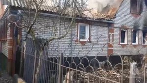 Пожар в частном доме в Сеймском округе г. Курска
