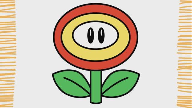 Как нарисовать ОГНЕННЫЙ ЦВЕТОК в SUPER MARIO BROS