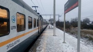 Электропоезд ЭП2Д-0079 ЦППК платформа Орудьево 29.12.2019