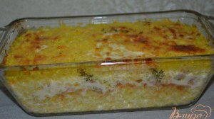 Запеканка рисовая с куриным филе
