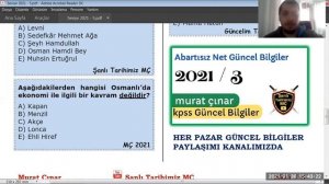 KPSS TARİH 2021 / GENEL TEKRAR SORULARl 5