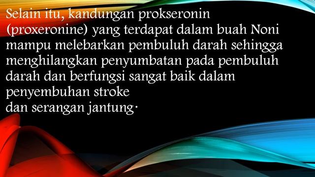 Terapi Tahitian Noni Untuk Stroke