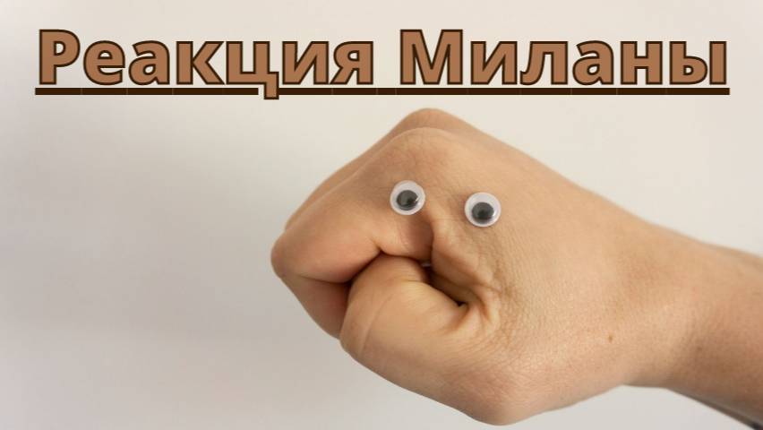Реакция Миланы на глазастика