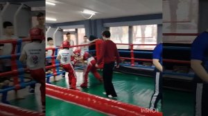 Спаринги перед соревнованиям по кикбоксингу