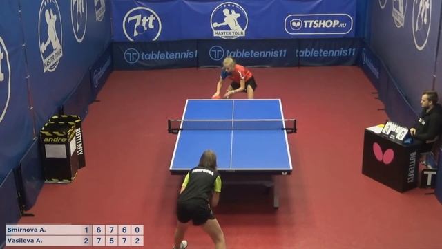Настольный теннис матч 120920 9  13:35  Смирнова Анна  Васильева Алина