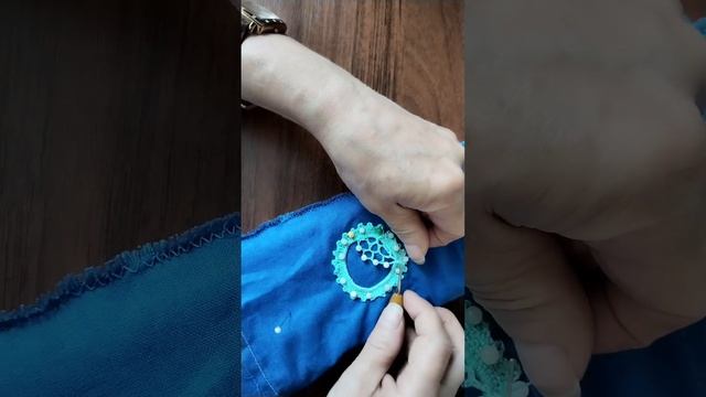 Вязание Ирландского кружева, круглый мотив крючком, учимся вязать сеточку на этом примере. смотреть онлайн