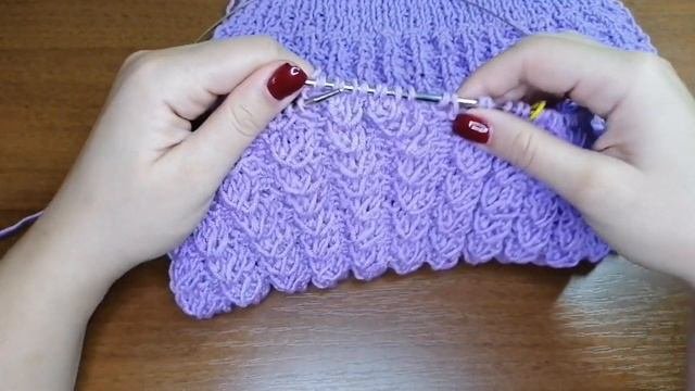 Джемпер с капюшоном узором гусиные лапки. Часть 1