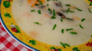 Суп с шампиньонами и сырочками