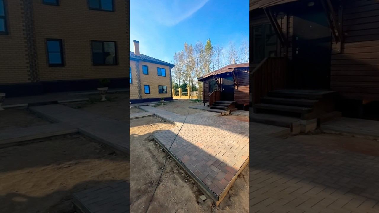 Мощение тротуарной плитки на участке  @otlandshaftnika