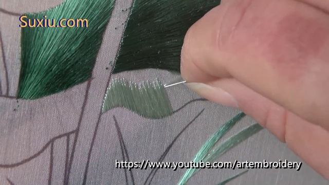 Hand embroidery 苏绣(苏州刺绣) 両面 刺繍(broderie ricami)荷花 荷叶 第3部分