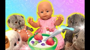 Утро с Беби боном Эмили и Басиками/ Басик готовит кашу