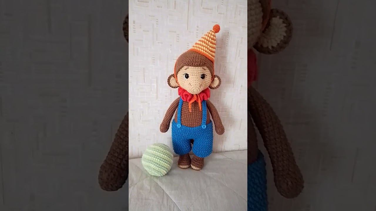 Вязаная крючком игрушка Обезьянка Алекс по МК Ирины Кузьминой #crochet #amigurumi #вязовлог #игрушки