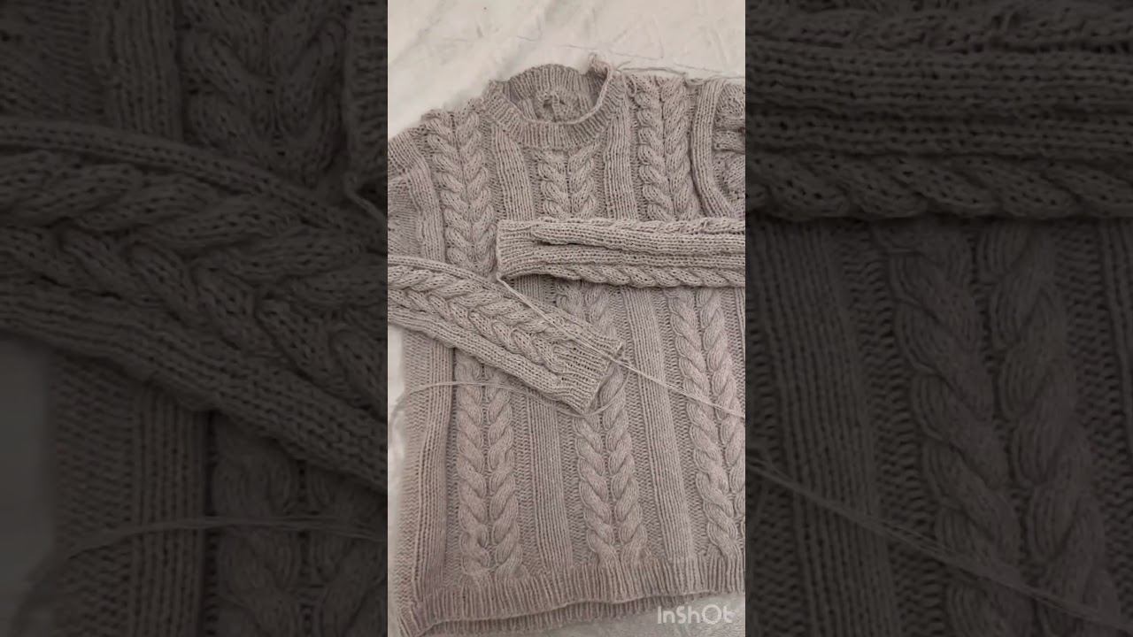 Новый джемперок  #knitting #косы #бобиннаяпряжа #каквязать #вязание