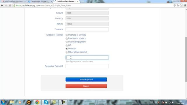 Пополнение баланса с платежной системы Солидтрастпей смотреть онлайн