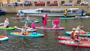 Водный фестиваль сапсёрфинга "Фонтанка SUP 2024" в Санкт-Петербурге