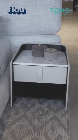 Прикроватная тумба с мраморным топом Gentleman Calacatta от Flou