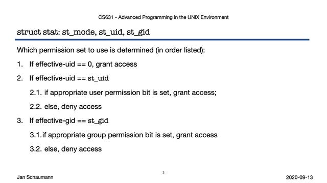 UNIX24_3_3 Advanced Programming in the UNIX Environment_ Week 03, Segment 3 - st_mode and permission