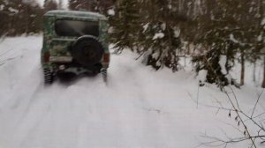 Forward Safari 510, форвард сафари 510 по снегу. УАЗ 3151