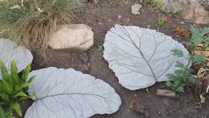 DIY _ Листья из цемента для декора клумбы  _ Рукоделки