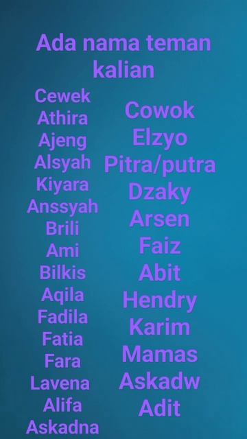 ada nama kalian