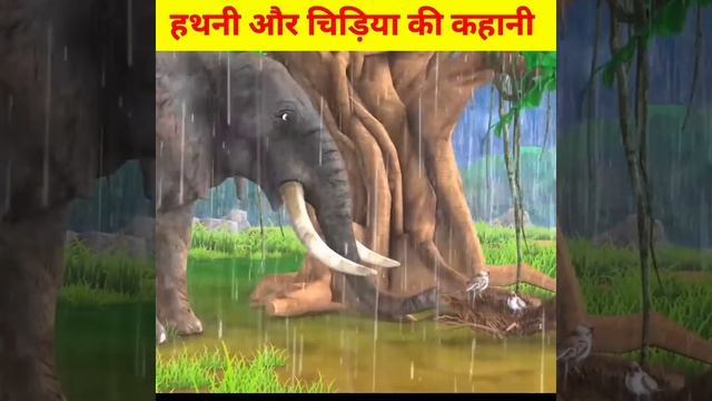 हथनी और चिड़िया की कहानी | story of elephant and bird | Hindi kahaniyan #shorts смотреть онлайн