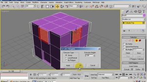 Как выдавливать полигоны в 3Ds Max