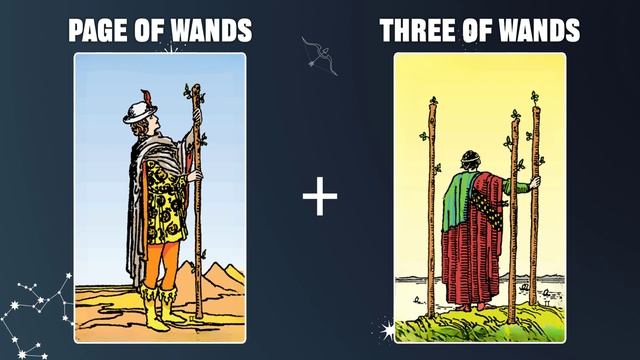 Page of Wands & Three of Wands 💡TAROT CARD COMBINATION AND MEANING смотреть онлайн