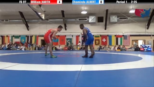97 KG R16 - William Harth (GER) vs Chaminda Albert (SRI) смотреть онлайн