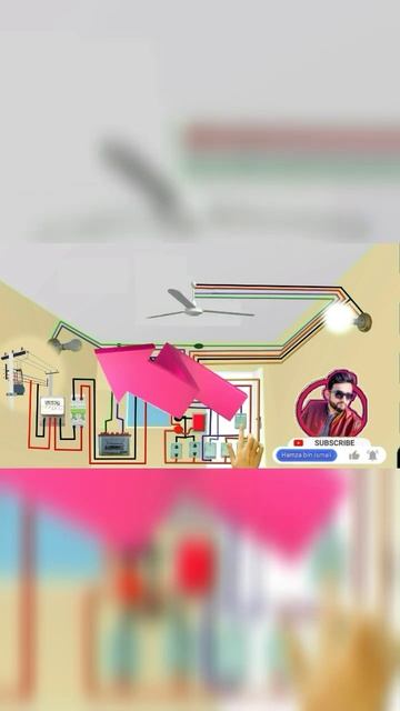 How to AC and DC full connection with the inverter and battery lighte and fan # short 👉👷♂️👈