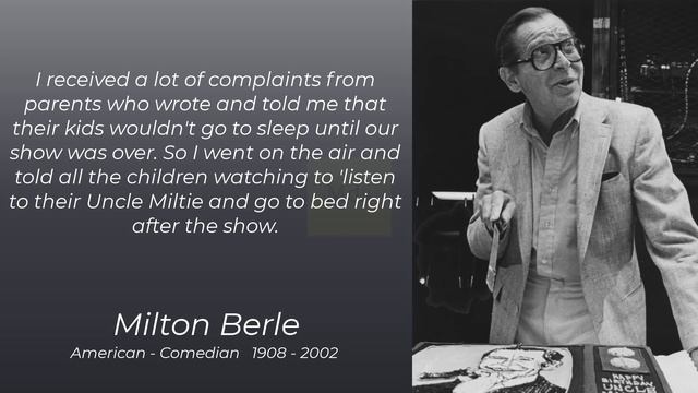 Milton Berle Quotes Laughter is an instant vacation смотреть онлайн