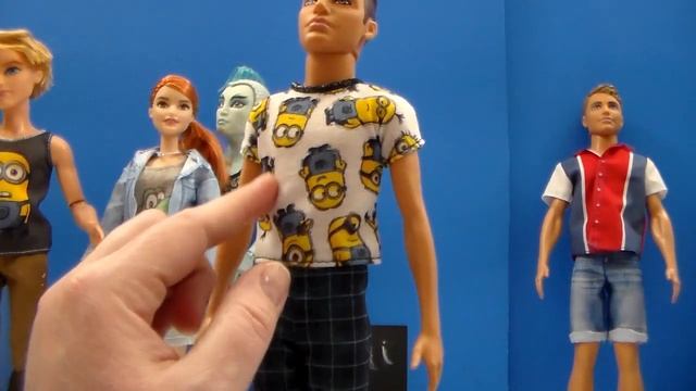 Unboxing Barbie Mario , Minions Fashions - Will they fit Ken , Monster High ? смотреть онлайн