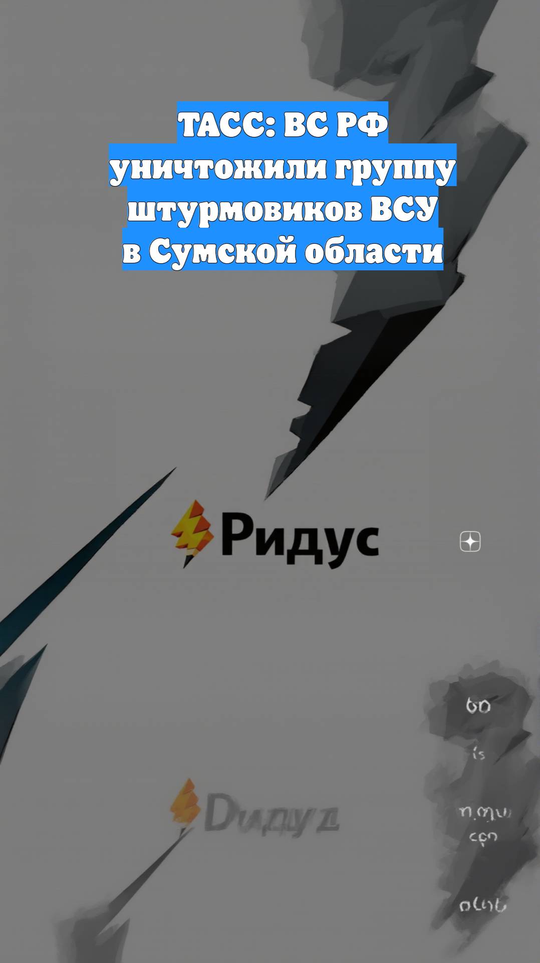 ТАСС: ВС РФ уничтожили группу штурмовиков ВСУ в Сумской области