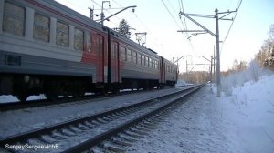 Электропоезд ЭР2Р-7024 перегон Манихино-1 - Снегири