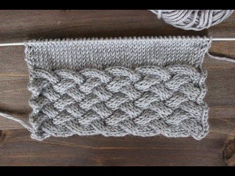 Нижняя кайма из кос для оформления края вязаного изделия спицами