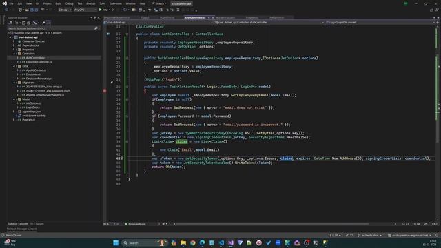 Password Authentication with JWT token in Angular and Asp.Net Core Web API